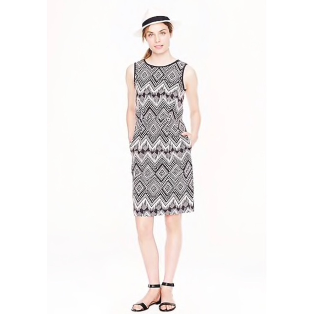 J Crew Factory Ikat Print Basketweave Dress Size 0
